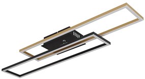 Globo 67208-30G -LED Mennyezeti lámpa DAKARI 30W/230V 3000K 60x80 cm fekete/arany