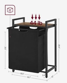 REX szennyeskosár barna/fekete