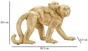 Poligyanta szobor (magasság 18,5 cm) Monkey Mom – Mauro Ferretti