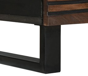 TV szekrény - 80x33.5x46 cm, tömör fa és mérnöki fa alapanyagból készült.
