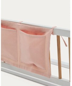 Rózsaszín pamut zsebes tároló kiságyra 45 cm Laily – Kave Home
