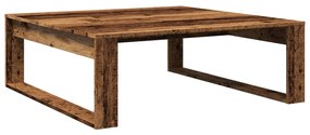 antik fa színű szerelt fa dohányzóasztal 100 x 100 x 35 cm