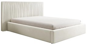 Franciaágy 160 cm Thala 160 (ágyráccsal) (tárolóhellyel) (krém + fekete). 1099732