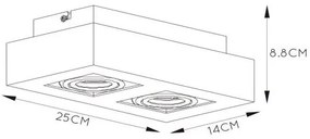 Lucide 09119/11/31 - LED spotlámpa XIRAX 2xGU10/5W/230V fehér