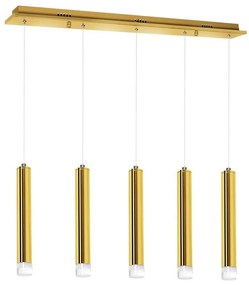 LED Csillár zsinóron GOLDIE 5xLED/15W/230V arany