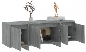 szürke sonoma színű szerelt fa TV-szekrény 120x30x40,5 cm