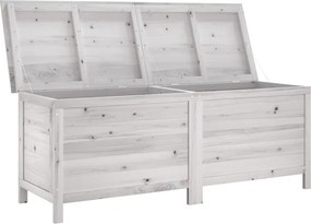 vidaXL fehér tömör fenyőfa kerti tárolóláda 150x50x56,5 cm