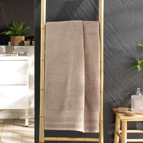 Bézs frottír pamut fürdőlepedő 70x130 cm Tendresse – douceur d'intérieur