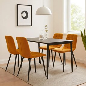 Avenberg ARDEN Étkezőszék szett - 4db, sárga