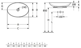 Villeroy & Boch 4A480001 - Ráépíthető mosdó LOOP&FRIENDS 62x42 cm kerámia/fehér