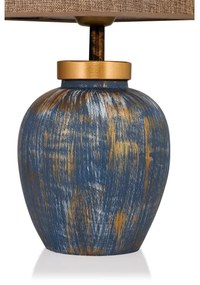 Asztali lámpa 1xE27/40W/230V kék/bézs