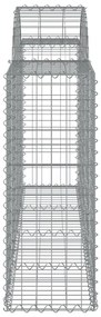 vidaXL 10 db íves horganyzott vas gabion kosár 200x30x80/100 cm