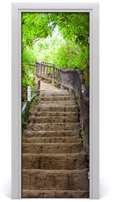 Fotótapéta ajtóra Lépcsők az erdőben 75x205 cm