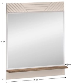 EYCO 70 tükör, kasmír/castello tölgy