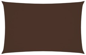 barna téglalap alakú oxford-szövet napvitorla 2,5 x 5 m
