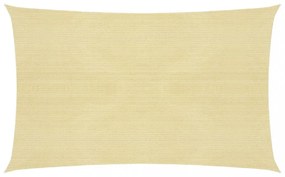 bézs HDPE napvitorla 160 g/m² 3 x 6 m