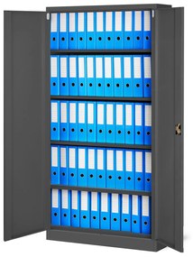 4x JAN fém irodai irattartó szekrény, 900 x 1850 x 400 mm, antracit