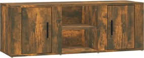 vidaXL füstös tölgy színű szerelt fa TV-szekrény 100x31,5x35 cm