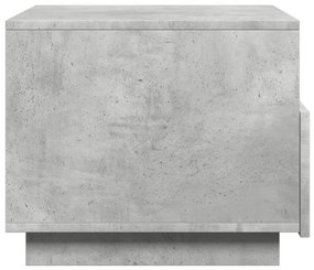 betonszürke dohányzóasztal LED-lámpákkal 50x49x40 cm