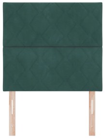 Fejtámla Gyémánt Blokk Design Sötét Zöld 90 cm Bársony, Fejtámla Gyémánt Blokk Design Sötét Zöld 180 cm Bársony