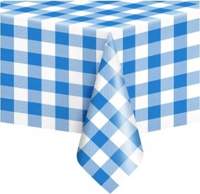 Abrosz eldobható Kék Kockás születésnapi dekoráció 137x274cm