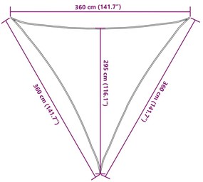 barna HDPE napvitorla 160 g/m² 3,6 x 3,6 x 3,6 m
