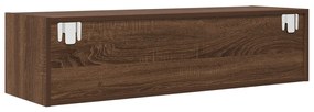 TV Szekrény Barna Tölgy 100x31x25,5 cm Szerelt Fa