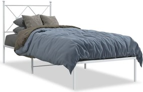 vidaXL fehér fém ágykeret fejtámlával 80x200 cm