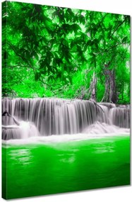 Vászonkép 30x40 Zöld vízesés Kaszkád