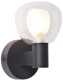 Fürdőszobai fali lámpatest POLA 1xG9/5W/230V IP44 fekete/átlátszó