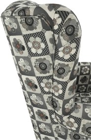 füles fotel puffal, szövet patchwork N1, ASTRID