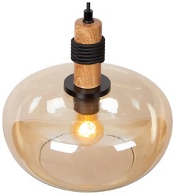 Lucide 45408/30/62 - Csillár zsinóron ILONA 1xE27/40W/230V átm. 30 cm fekete/bézs