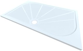 Zuhanytálca négyszögletes SAT Limnew 160x90 cm öntött márvány fehér LIMNEW16090
