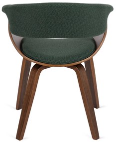 Elegáns Étkezőszék Zöld/Dió Színben. GARY 2