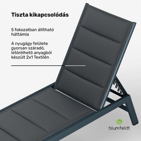 Blumfeldt Renazzo Lounge Napozóágy, 120 kg teherbírás, 5 fokozat, vízlepergető