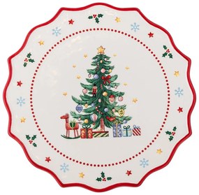 Kerámia emeletes kínálótálca karácsonyi mintával Naive – Bloomingville