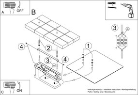 Fehér mennyezeti lámpa üveg búrával 40x47.5 cm Parola – Sollux