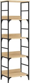 vidaXL sonoma tölgy színű szerelt fa könyvespolc 50 x 33 x 153 cm