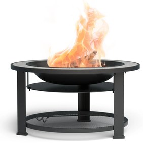 Merano Circolo 3 az 1-ben, tűzrakóhely grill funkcióval, használható asztalként, 87 cm-es átmérő