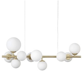 Ideal Lux - LED Csillár zsinóron PERLAGE 10xG9/3W/230V 81 cm arany/fehér 283791