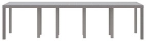 Kert Asztal Világosszürke 300x100x73 cm Poli Rattan