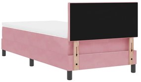 Rugós ágy matraccal matracmal Rózsaszín 100 x 200 cm szövet