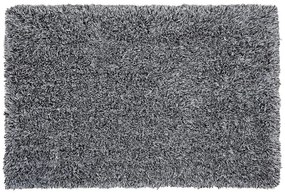 Fekete és fehér hosszú szálú szőnyeg 140 x 200 cm CIDE Beliani