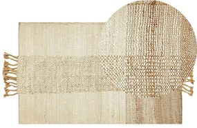Bézs jutaszőnyeg 80 x 150 cm HAMZALAR Beliani