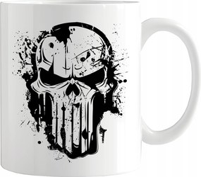 Nyomott Mintás Bögre Koponya Kávé Fém Nyomott Kerámia