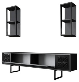 TV szekrény Black Line - Anthracite, Black