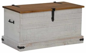 fehér tömör fenyőfa HALDEN tárolószekrény 91x48x47 cm