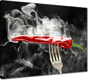 Vászonkép 50x40 Piros paprika Füst