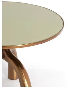 Bronzszínű-bézs üveg kerek dohányzóasztal ø 65 cm Mello – Light &amp; Living