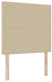 Boxspring Ágy Mattal és LED Fénnyel Zöld Szürke 100x200 cm Corduroy Szövet